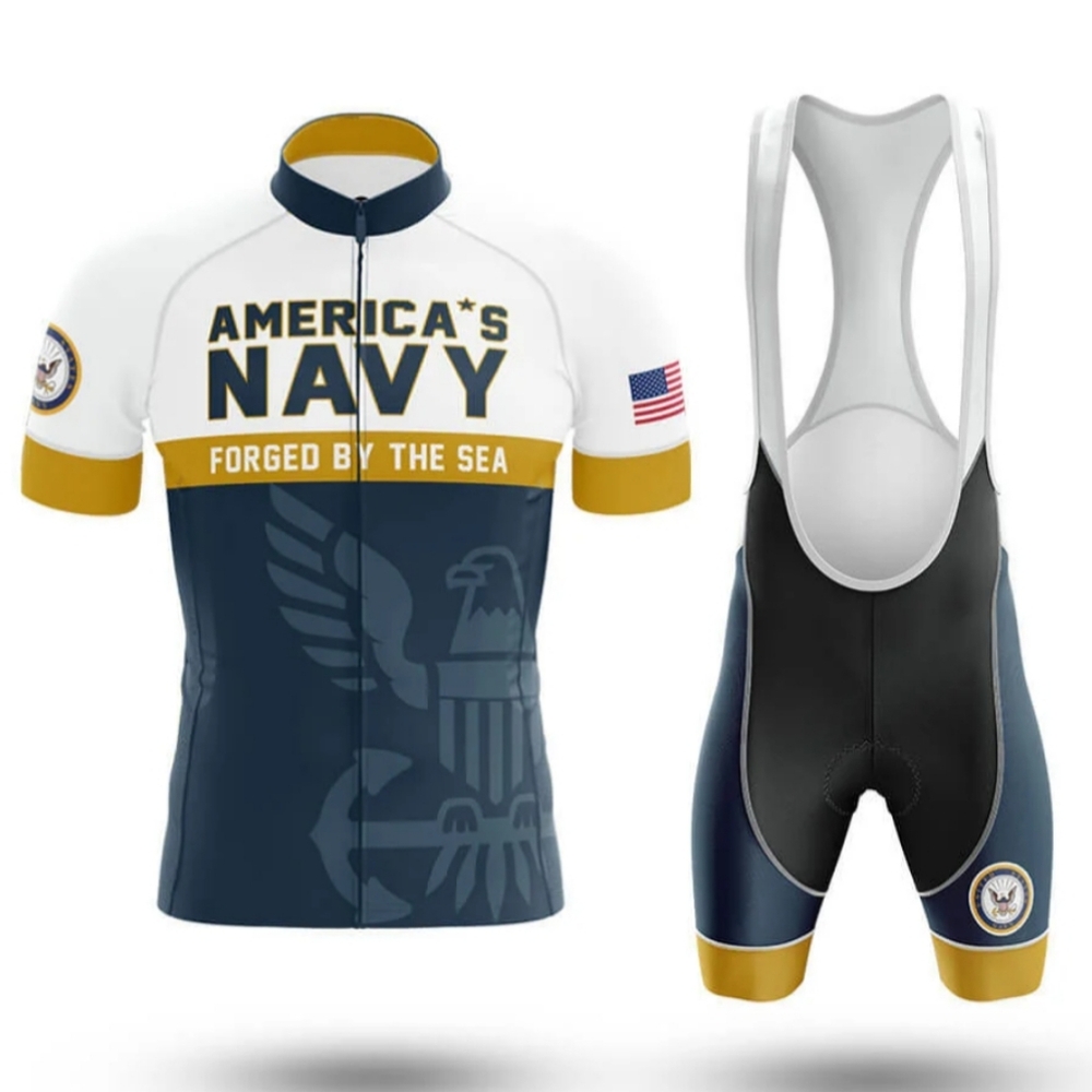 Navy Cycling Jersey and Bib Set Size 3XL